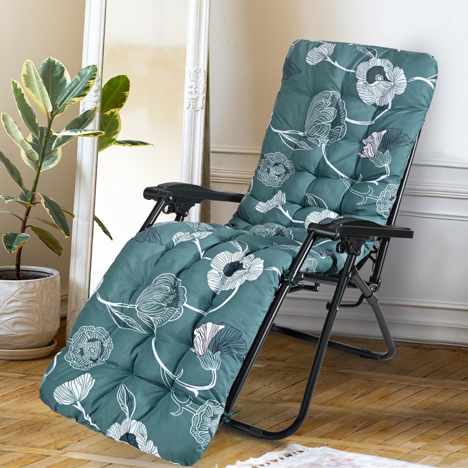 wawofun Sun Lounger Cushions Only, Sunlounger Cushions with Top Cover