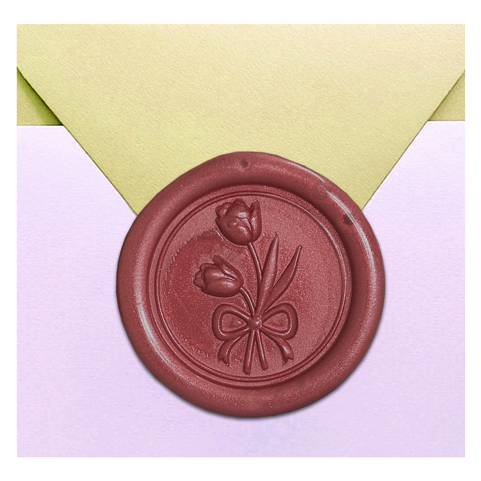 Stickers tulipe 3D rouge pour embellir vos faire-part et cadeaux de mariage