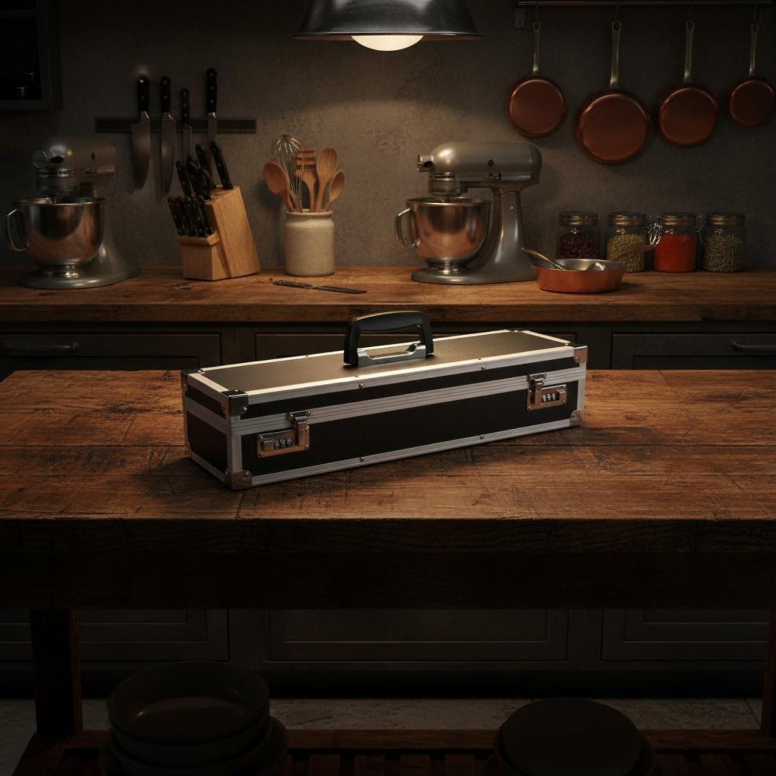 Gralara Valigetta Attrezzi Portatile Cassetta Strumenti Bauletto Organizer con Serratura a in Lega di Alluminio con Struttura Rinforzata E Interno Imbottito Adatta per Officina Cantiere Riparazioni