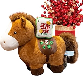 馬のぬいぐるみ - 20センチ 可愛い 中国 デザイン ドール | 2026 柔らかく 可愛い 小型 馬 ぬいぐるみ - 男の子と女の子と子供のための新年・誕生日・保育園・パーティーギフト