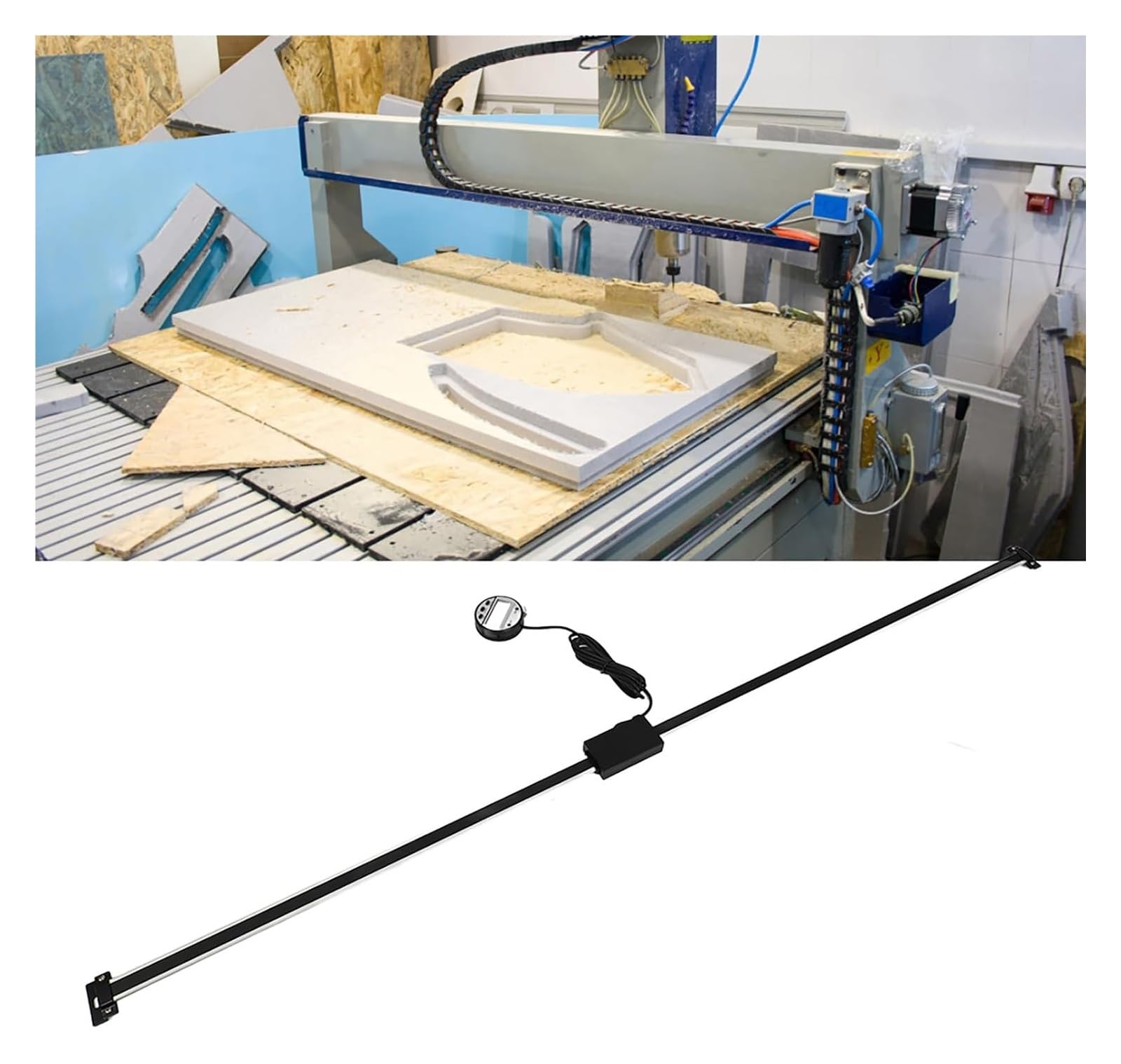Liniowy odczyt cyfrowy, 1000mm przezroczysty ekran, skala stopu aluminium, torba instalacji, zestaw akcesoriów, urządzenie pomiarowe, narzędzie do obróbki i śledzenia
