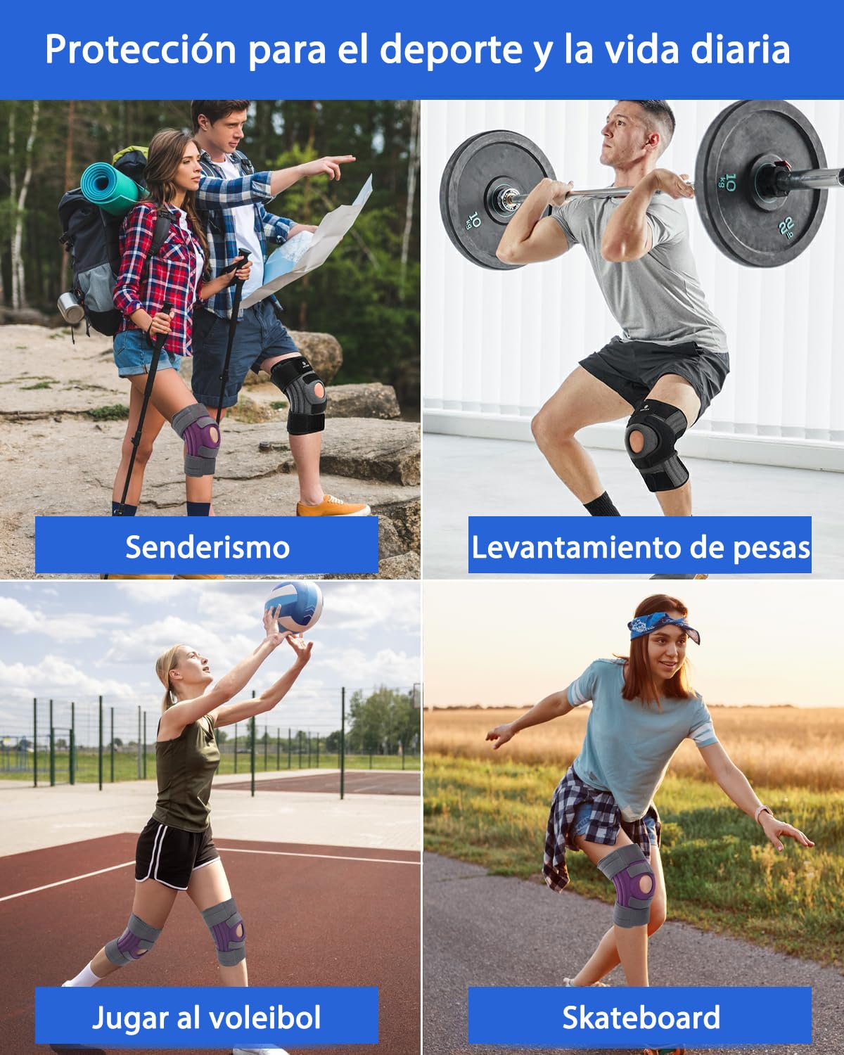 ABYON Rodillera para hombres y mujeres, artritis, desgarro de menisco, LCA, con triple estabilizador lateral y correa ajustable 360° para máximo soporte y recuperación rápida