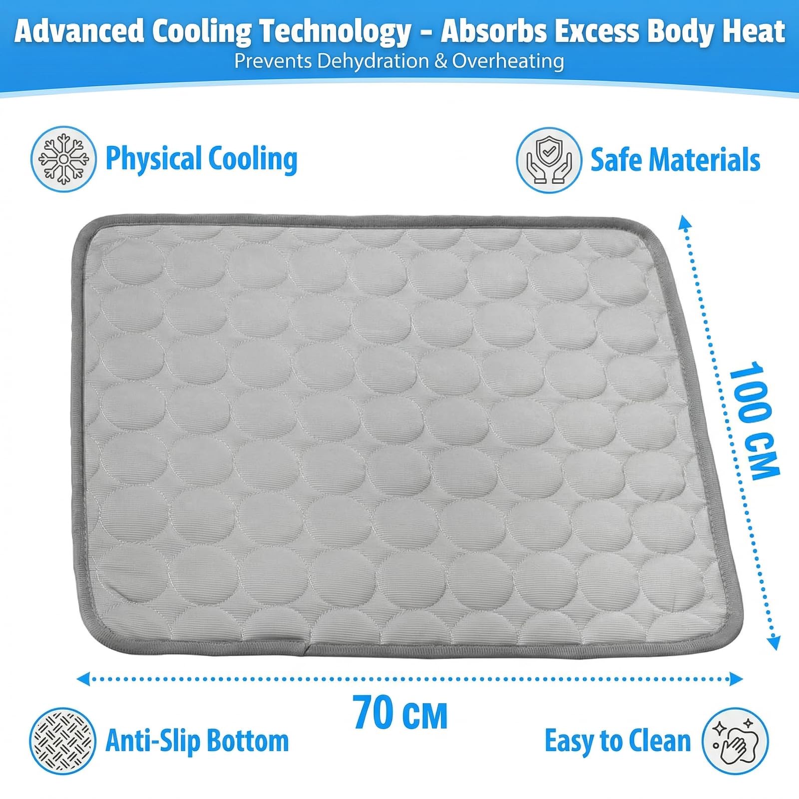 CNMTCCO Tappetino refrigerante per cani e gatti – Coperta rinfrescante con effetto rinfrescante per animali domestici in estate – Tappetino refrigerante per cani e gatti per interni ed esterni, ideale