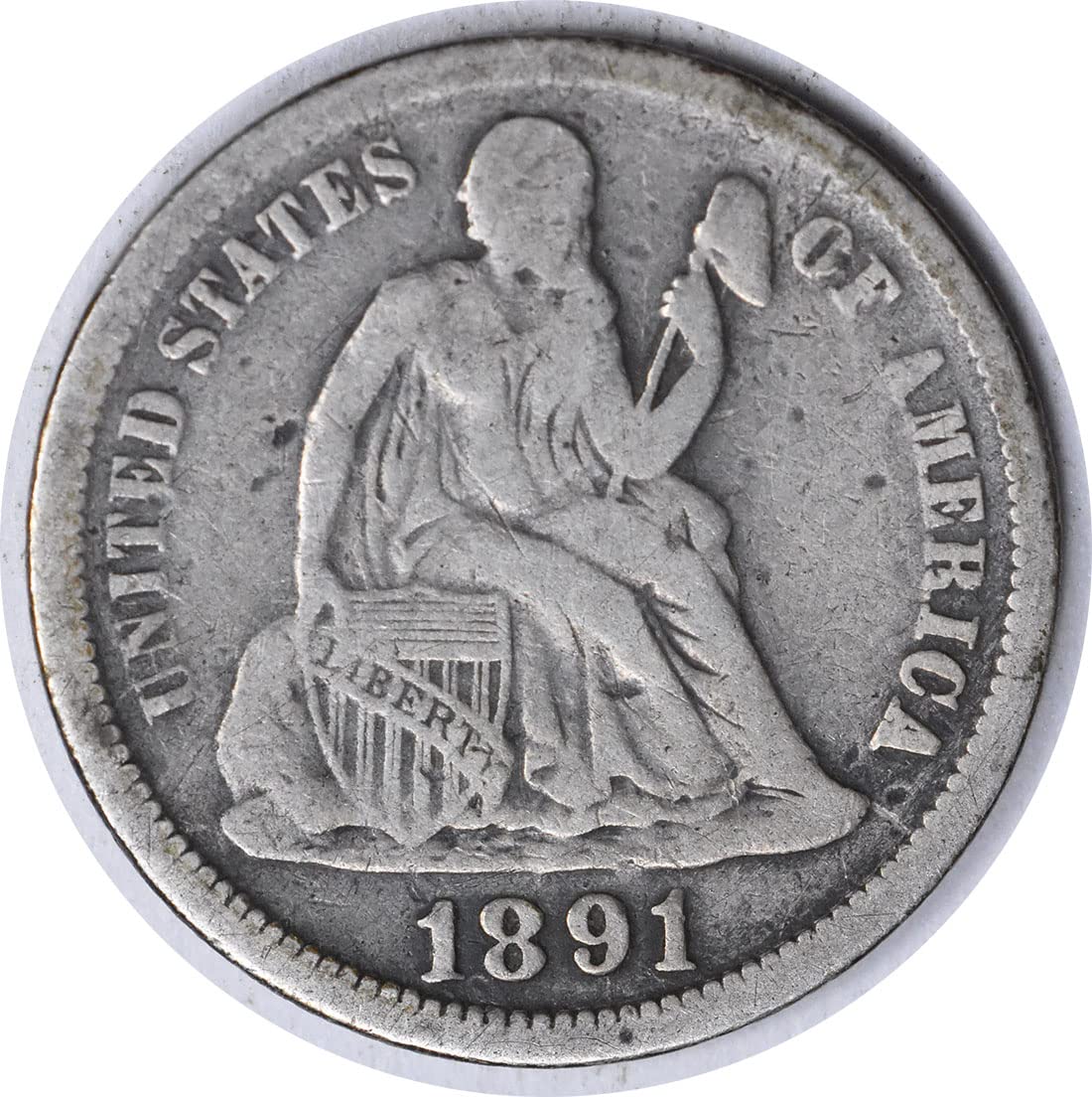 1891 O Liberty Seated Dime Uncertified F