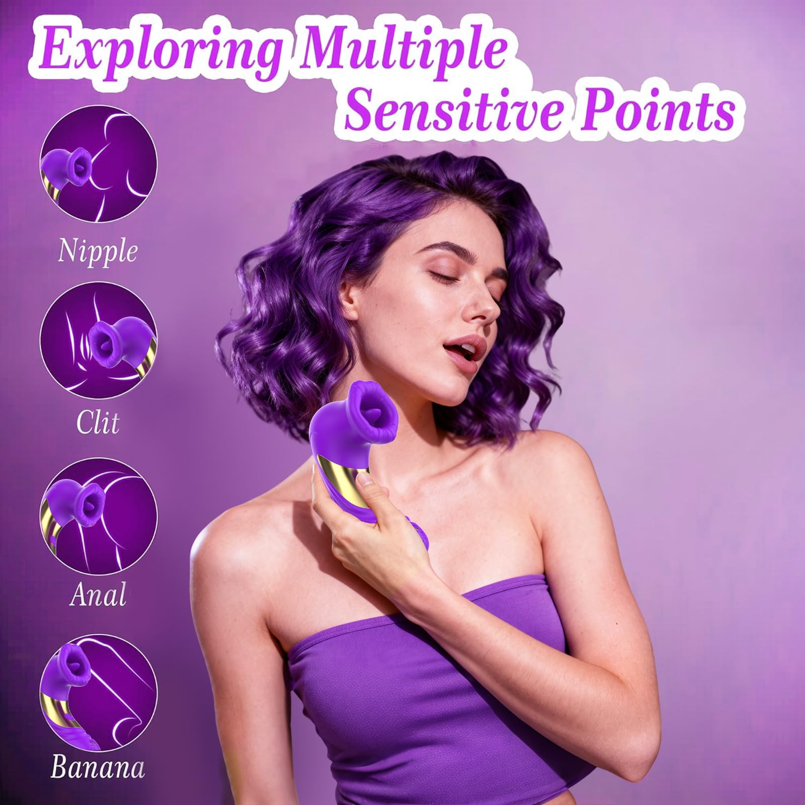 sex toýs femme Vibromasseur, Femme Clitoridien Puissant va et vient sextoyse - clitoridien Sex Toýs Couple Sextoy Stimulateur Clitoridien - Sextoys femme avec 10 Modes Gode Vibro-Masseur