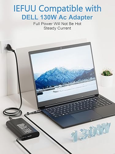 Miniatura 5 de TSKYBEAR Adaptador de CA de punta redonda de 130 W y 0.177 in, cargador para portátil compatible con Dell XPS 15 7590 7570 9530 9560 9550 Precisión