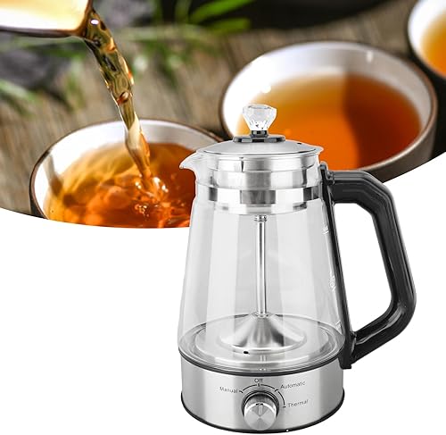 Miniatura 2 de Yosoo Hervidor de té eléctrico de cristal automático que rocía el fabricante de té 1.2L conveniente extracción diaria y cocina