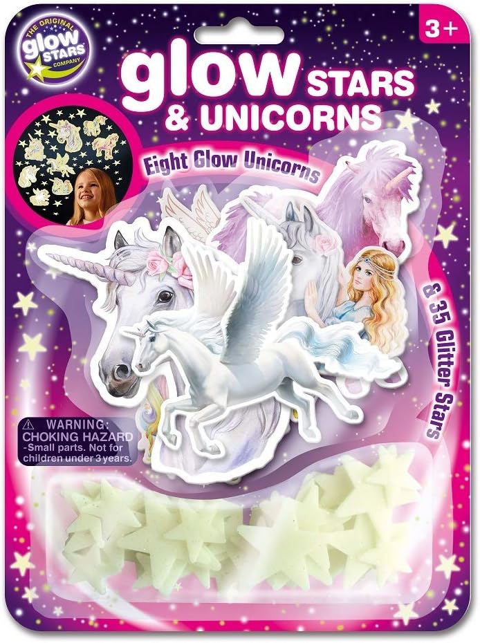 The Original Glowstars Company B8627 Glow in The Dark Stars & Unicorns, Room Decorations
