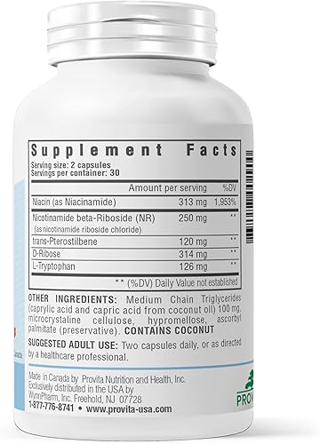 Miniatura 6 de PROVITA Nadogen - Aumenta los niveles de NAD+, apoya el metabolismo de la energía celular y combate el envejecimiento (60 cápsulas)