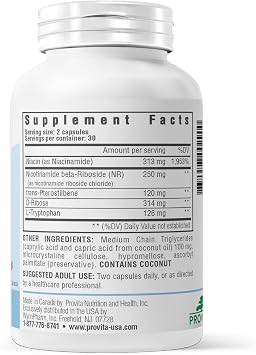 Nadogen NAD+ Supplement for Cellular Energy & Healthy Aging | 250mg Nicotinamide Riboside + Pterostilbene | Vegan, Non-GMO | Metabolism & Cognitive Support