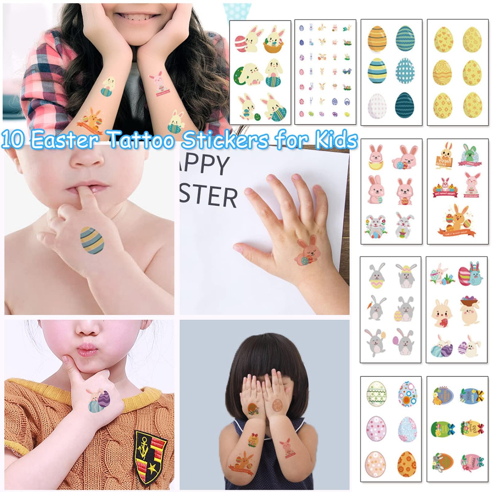 Ostereier Maschine,Osterei Dekorationsset,Ostereier Malmaschine zum Bemalen | Oster Eier Dekos Kit mit Eier-Malgerät,8 Farben Marker Stiftes, 3 Eier & 10 Aufkleber, DIY Gemalte DekoOstereier für Kinder