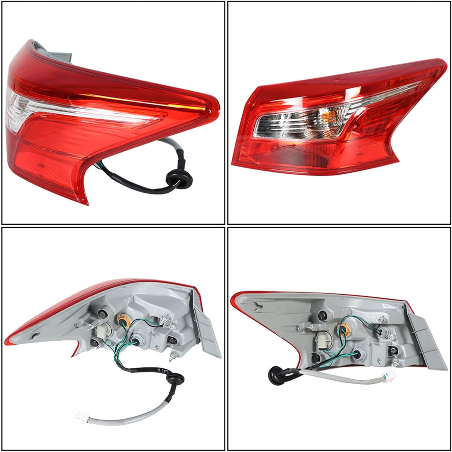 Tail Light Assembly Replacement for 2016 Sentra 265503YU0A Outer Right Tail Lamp Passenger Side Tail Brake Signal Stop Lamp Assembly