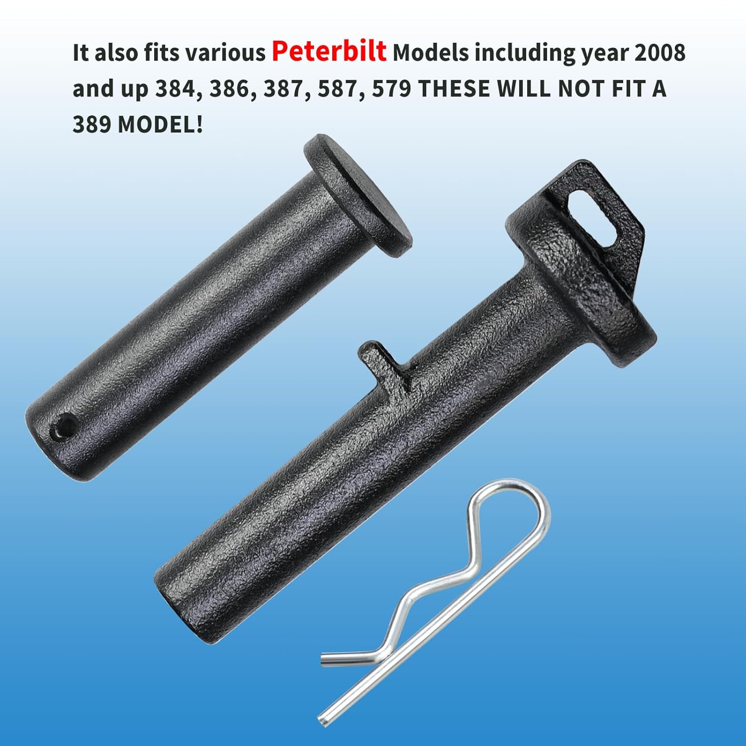 A65-6008 Tow Hook Hitch Pin and A65-6007 Frame Pins Compatible with Peterbilt / Kenworth Tow Hook A20-6014