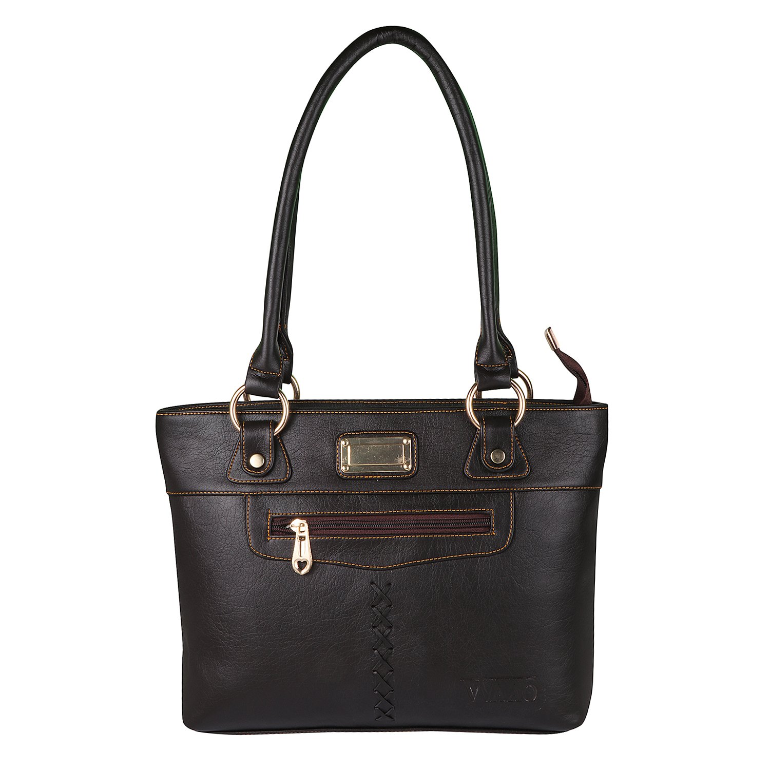 WAAOPU Leather Dark Brown Hand Bag For Women