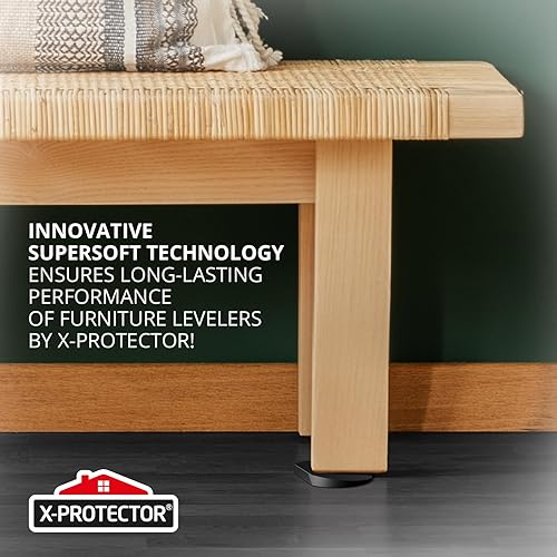 Miniatura 6 de X-Protector Niveladores de muebles  30 piezas de 2 pulgadas  Cuñas de goma negra para nivelar  Pies de nivelación de muebles multiusos para evitar