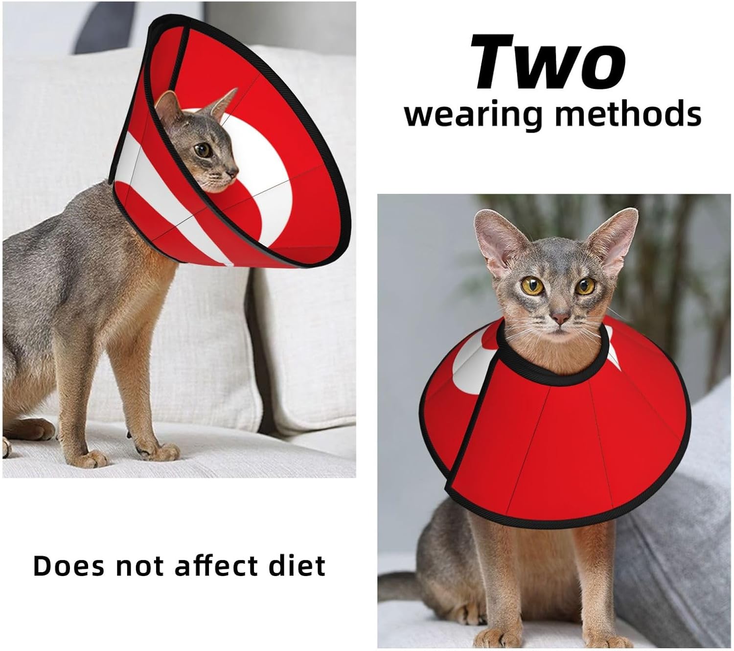 Custom Pet Cones - Unique Design Cat & Dog Cone, Collar for Post-Surgery Recovery, Adjustable Neck Flag of Turkey Medium