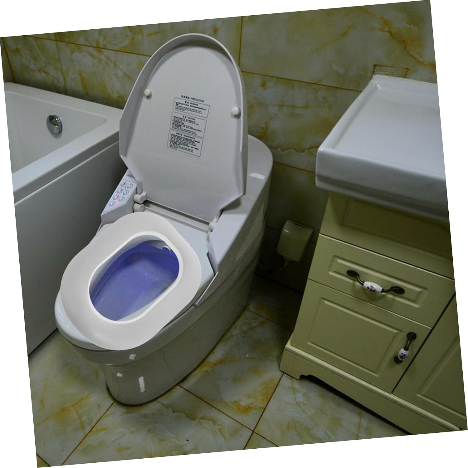 Vaguelly Potty Training Seat Cushion Reusable PU Toilet Seat Cover for Boys Non Slip Pad Comfortable Padding Lightweight Portable for Bathrooms
