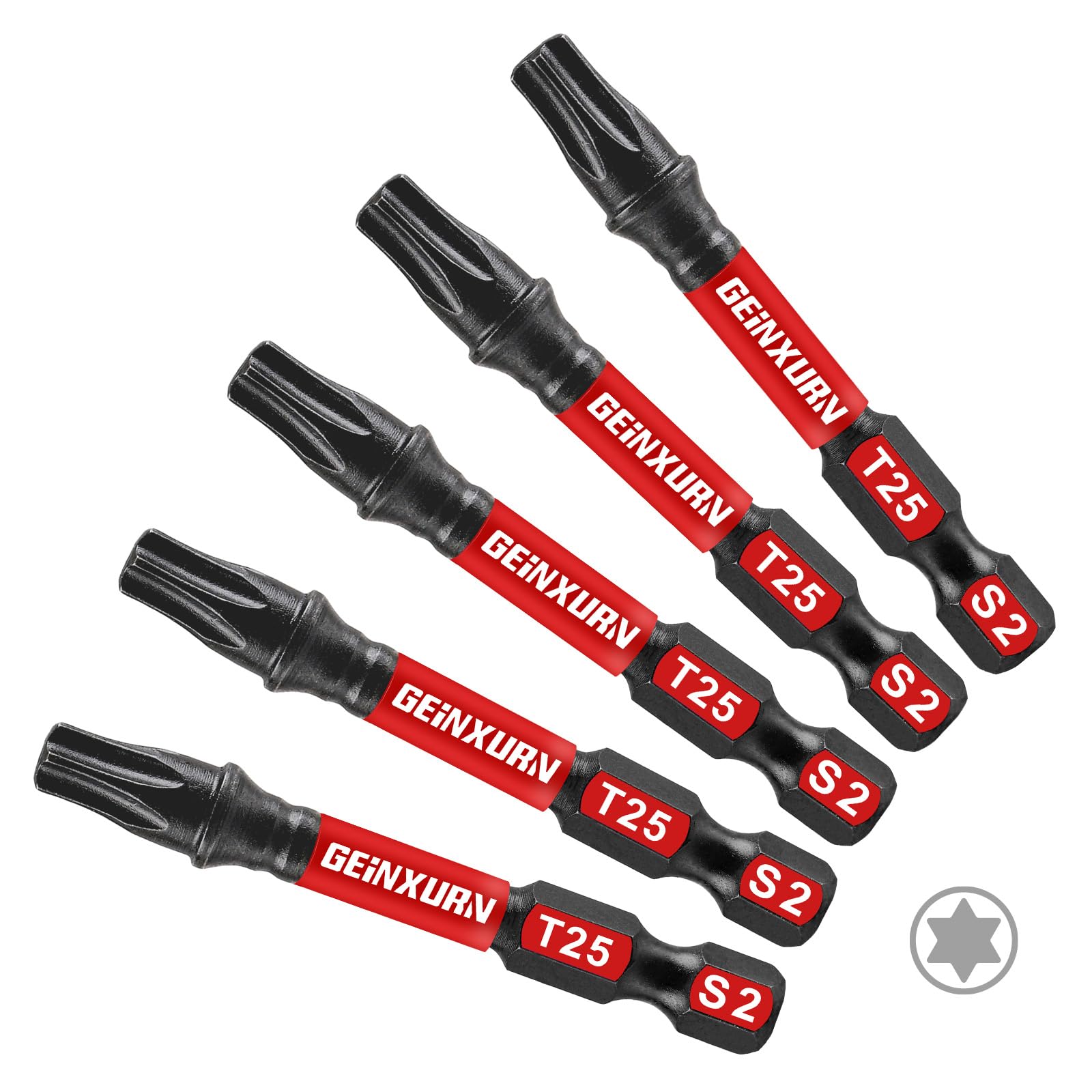 GEINXURN T25 Torx Bit Set - 50 Pieces -16