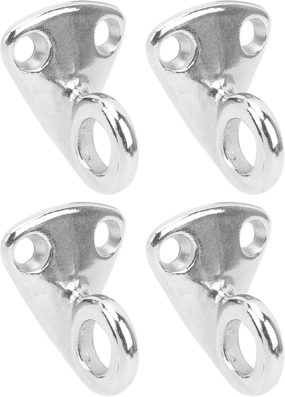 4PCS Stainless Steel Marine Ring Hook for Tying Ropes and Hanging Clothing Hook with 8 ews,Rowing