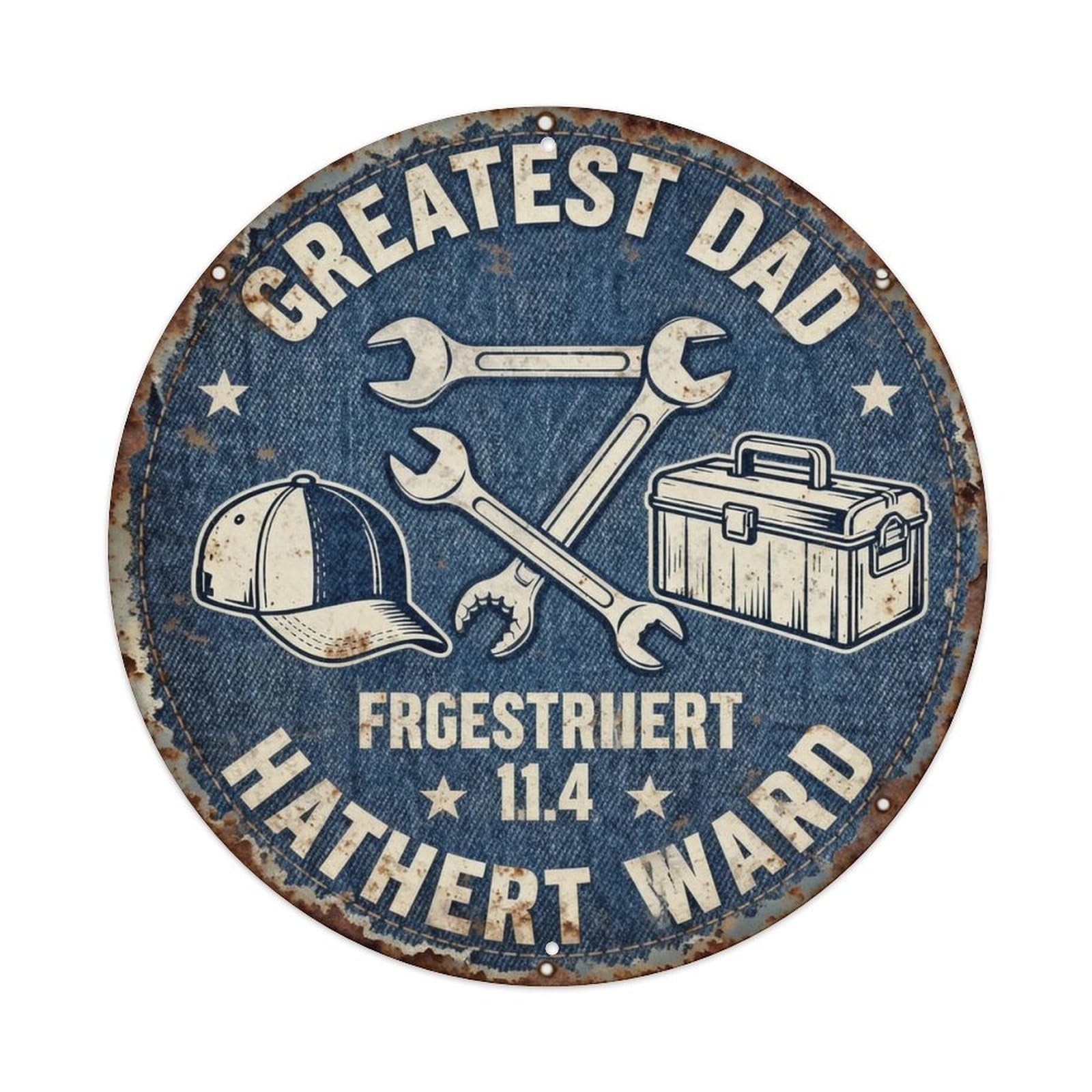 GREATEST DAD Metal Tin Sign Plaque