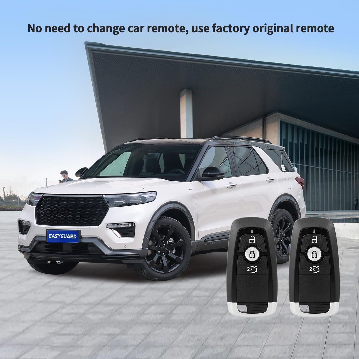 EASYGUARD Plug & Play Factory Key Remote Starter System fit for Selected Ford Ranger 19-21 II Explorer 16-21 II Escape 20-21 II Transit 19-21 Automation Transmission only