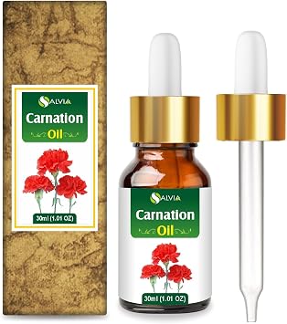 Salvia Carnation Oil Cosmetic Grade 30 ml / 1.01 fl oz with dropper - Aromatic Floral Oil for Skin Hair & DIY Beauty Formulations