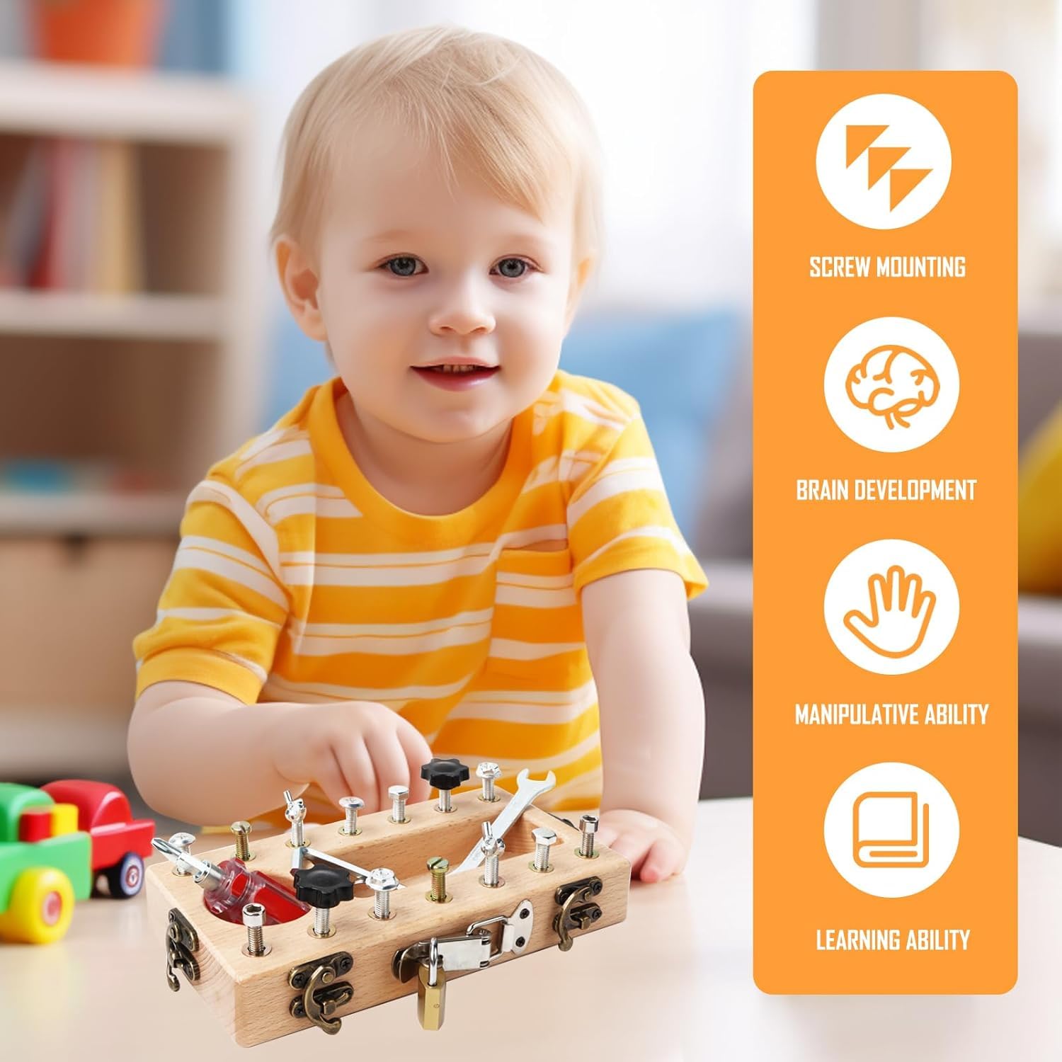 KFDDRN Montessori Schroevendraaierbordset, Montessori-speelgoed voor