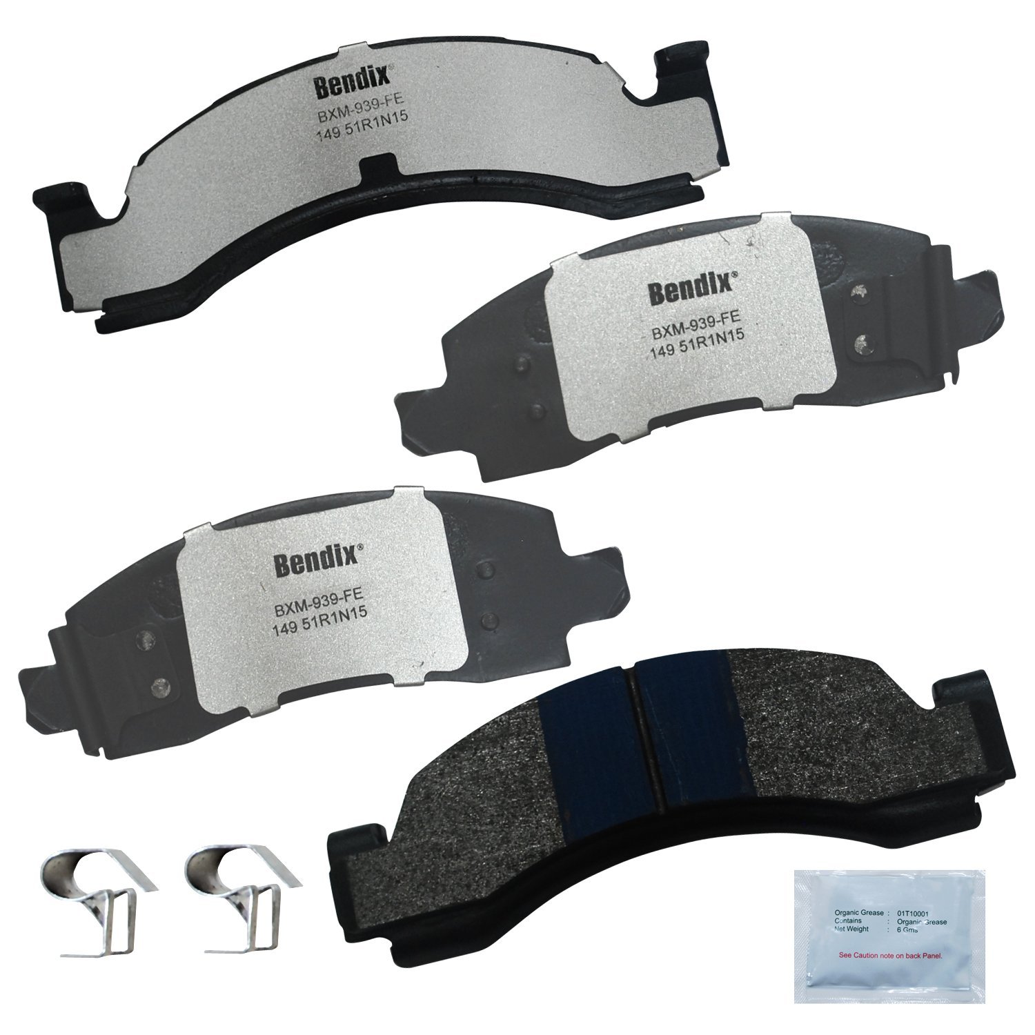 Bendix Fleet Metlok MKD149FM Semi-Metallic Brake Pads for Select Models Blue Bird TC1000,C30,Pickup,C35,C3500HD,G30,Van,K30,P30,R30,R3500,V30,V3500,Dodge D400,D450,W200,W250,W300,W350,GMC C35,C3500