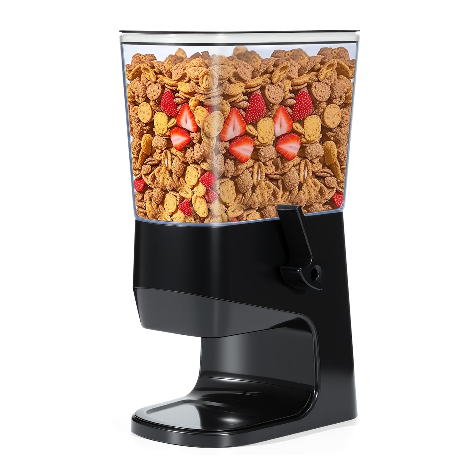 Tokokimo Dispensador Cereales, No Aplasta los Cereales al Servir, Cereal Dispenser de 3,2 L y Dispensador de Cornflakes, ideal Para Dulces, Frutos Secos, Alubias, Granola (Negro, Pack de 1)