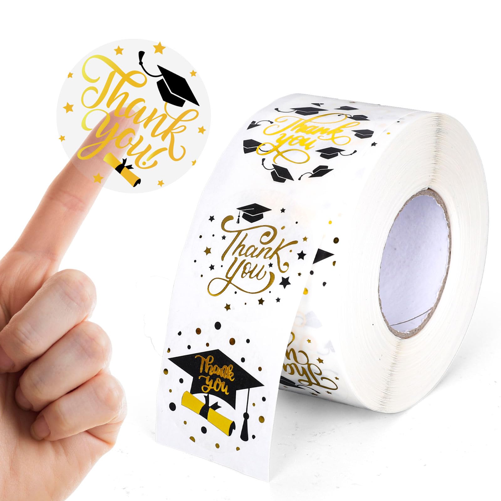 Amazon.com: FYSUIMU 1000Pcs Graduation Stickers Roll Gold Foil