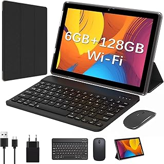 10,36 polegadas Tablet, Android 12 Tablet, 6GB RAM + 128GB ROM, Processador de 8 Núcleos, Google Certified Wi-Fi Tablets, 5MP+13MP câmera, 6000mAh, Cinza (Cinza: Teclado+Mouse)