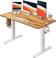 Vista 17 de HUANUO - Escritorio eléctrico de pie, 122 x 76 cm de una pieza, escritorio de altura ajustable para computadora, 4 configuraciones de memoria