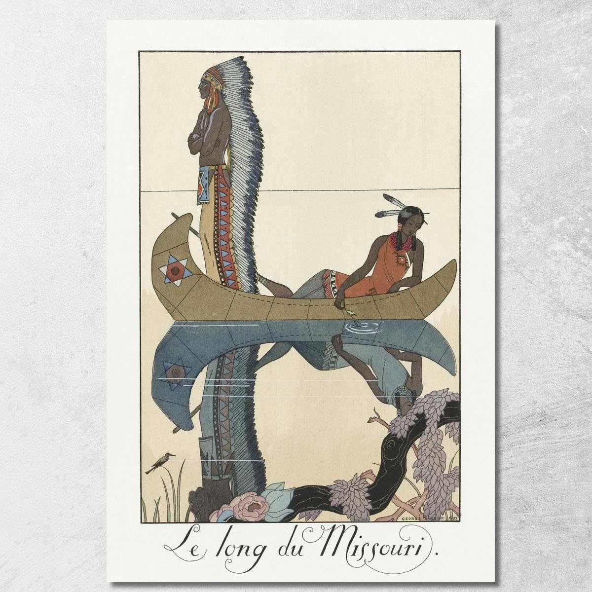 Tableau George Barbier Long Il Missouri gbb94 pour créer une ambiance salon élégante 130x90