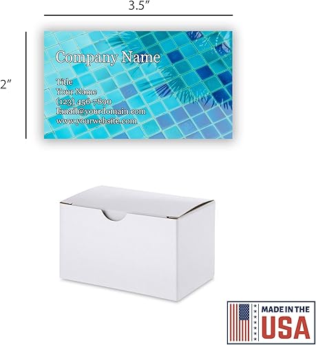 Vista 105 de Tarjetas de visita personalizadas, 3.5 x 2 pulgadas, paquete de 100 tarjetas gruesas y resistentes de 14 puntos, cuidado del césped, remoción