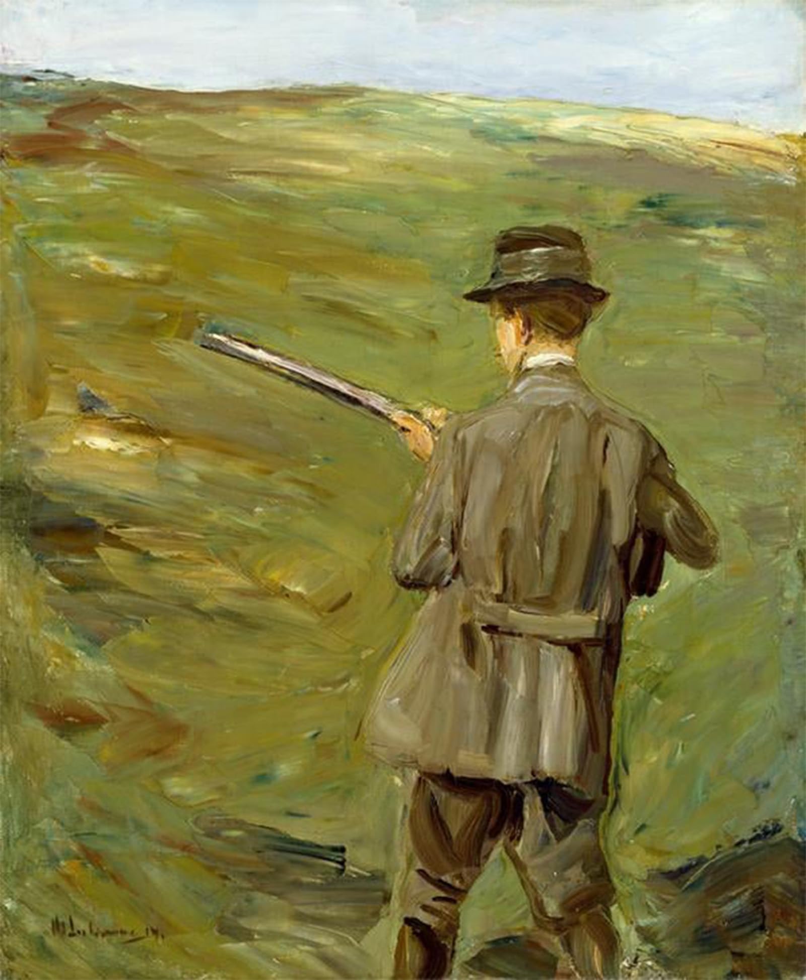 POSTERIIk Vintage Print Pop Art Landscape Artwork Hunter in the dunes by Max Liebermann Art Prints for Office Home Decor 60x90cm