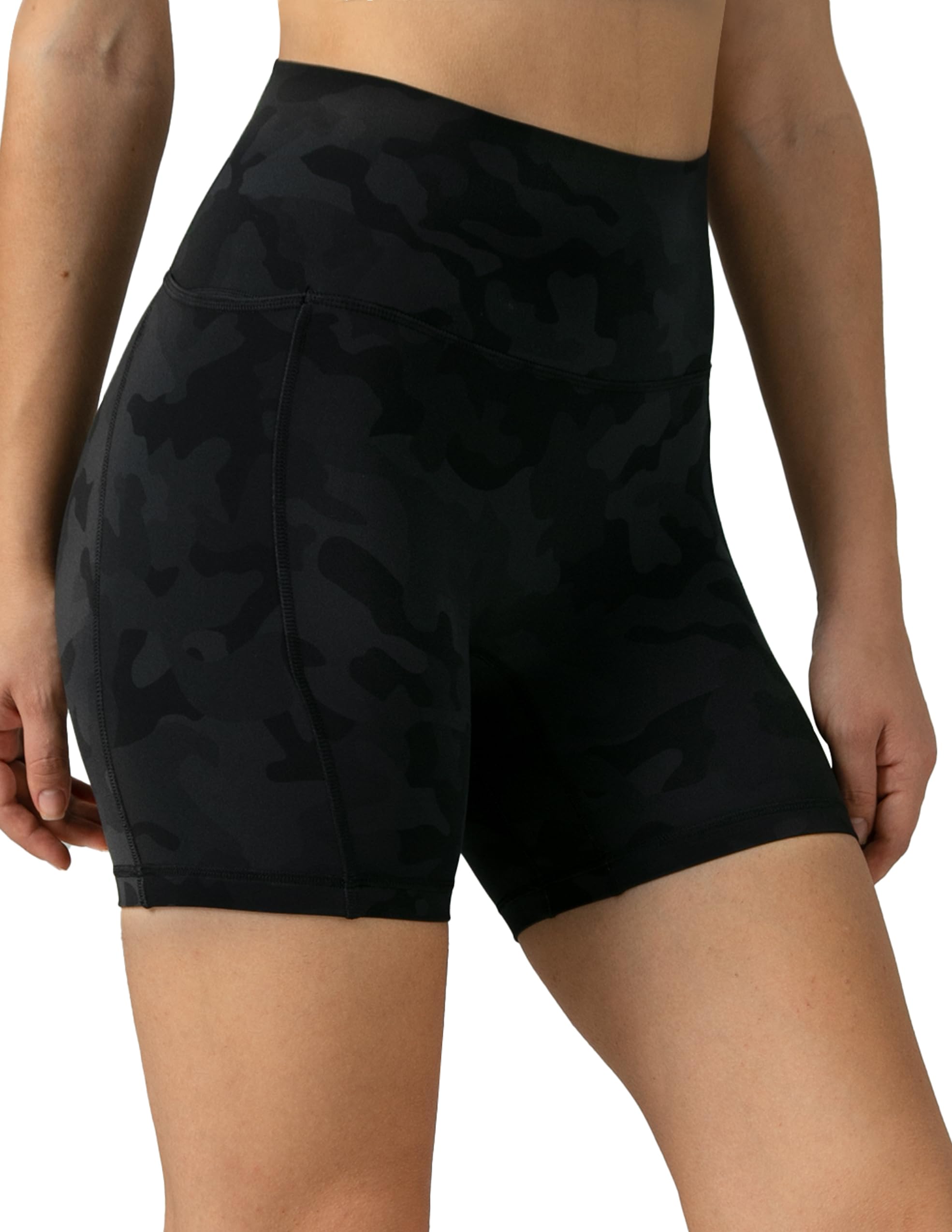 Colorfulkoala Dreamlux No Front Seam High Waist Biker Shorts with Pockets for Women 6" Inseam Tummy Control Yoga Short