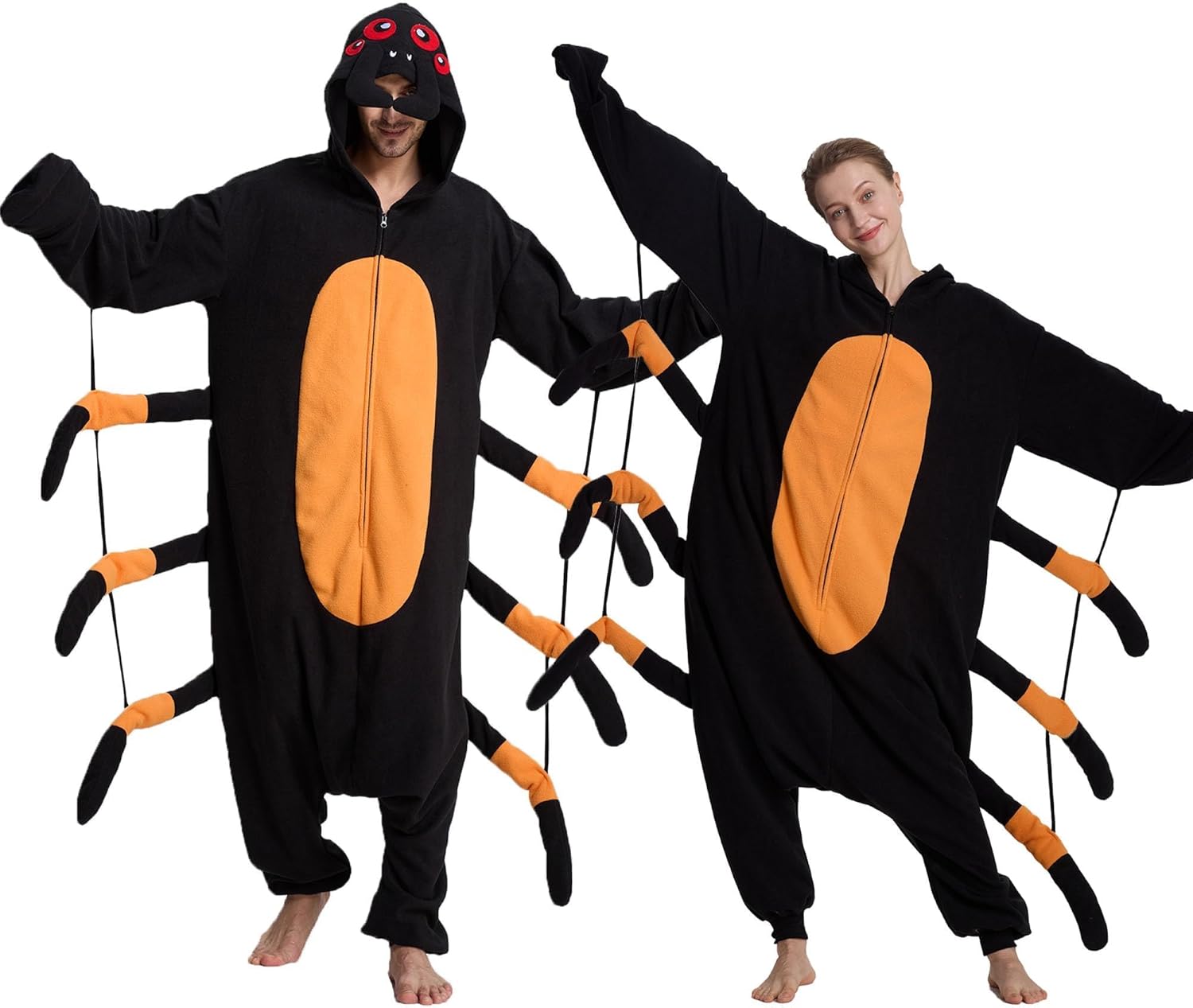 Unisex Spider Onesie Pajamas - One Piece Plush Sleepwear