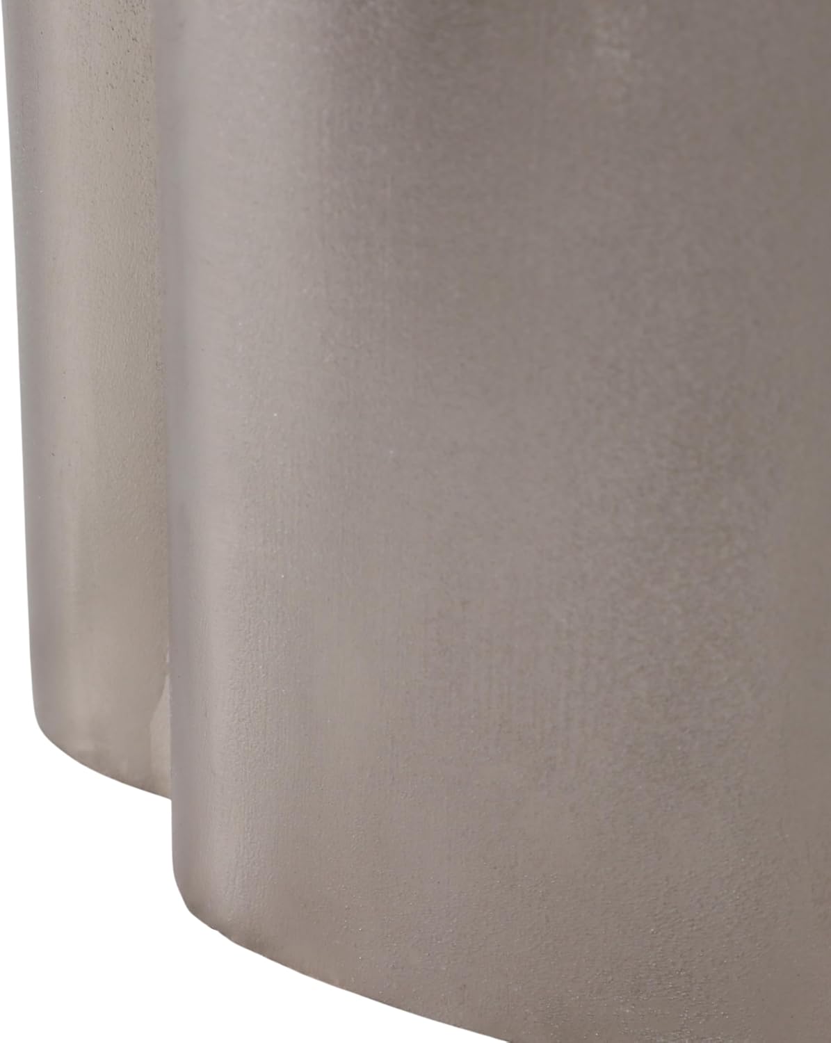 Modern End Table, Side Table, or Night Stand - Bold Metallic Tall Drum Bedside Table Perfect for Big or Small Spaces - Decorative Accent Table for Home, Bedroom, and Living Room Decor - 22" Silver