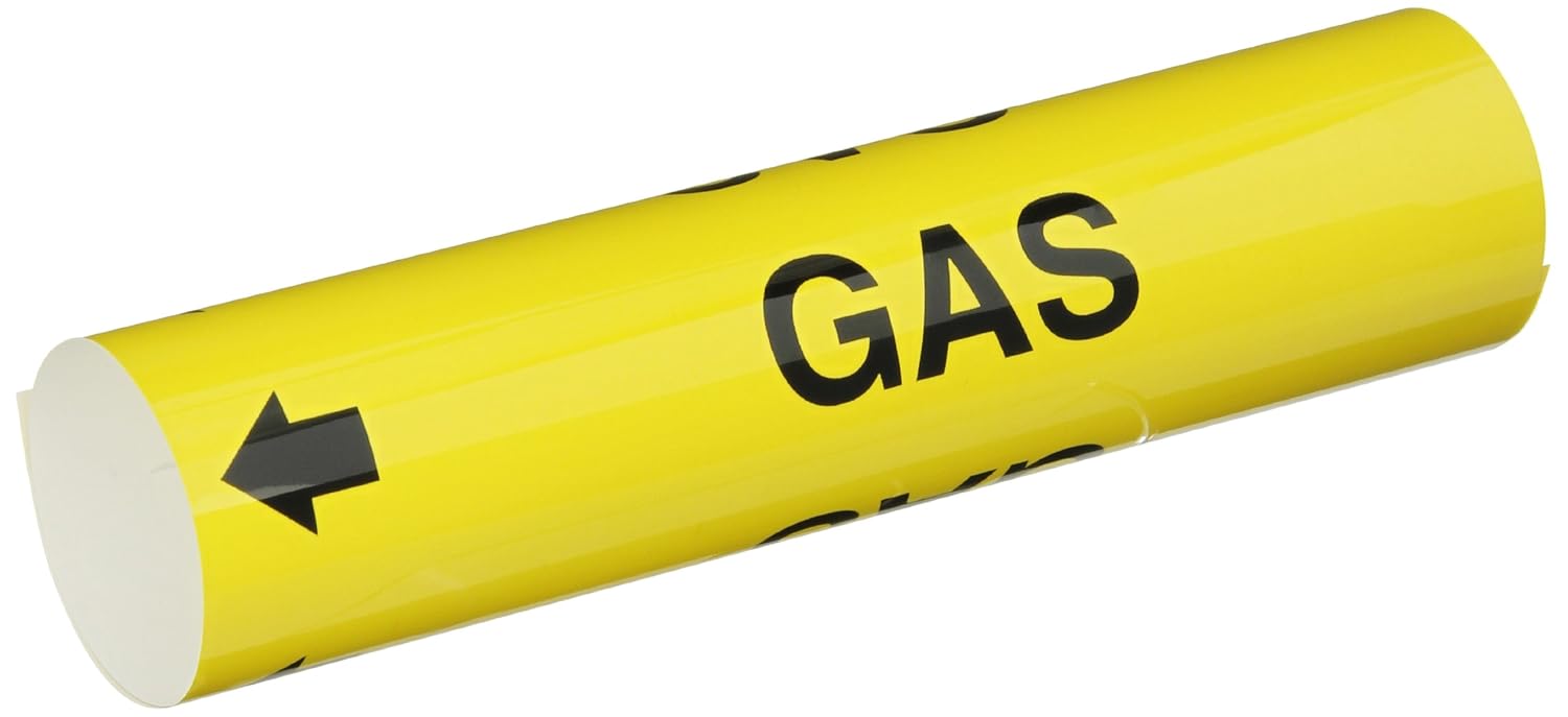 Brady 5698I High Performance Wrap Around Pipe Marker, B689, Black