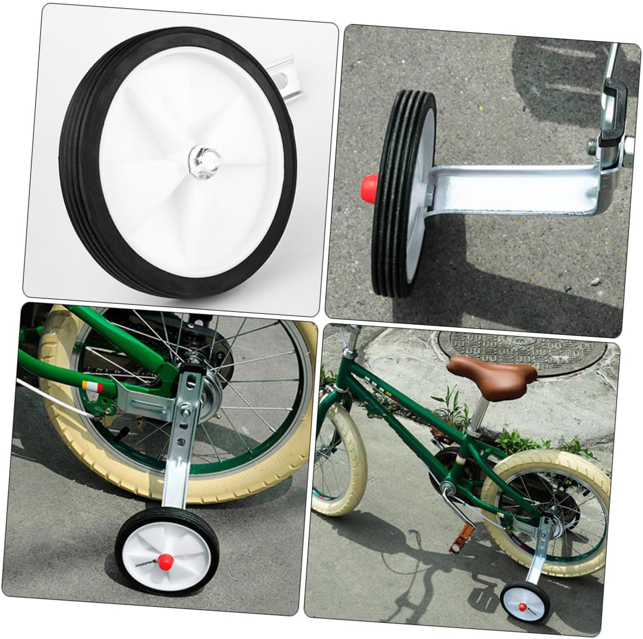 Wear-resistant Bike Training Wheels Replacement Stabilizers for S Bicycle Balance Auxiliary Wheels for Boys and Learning to Ride