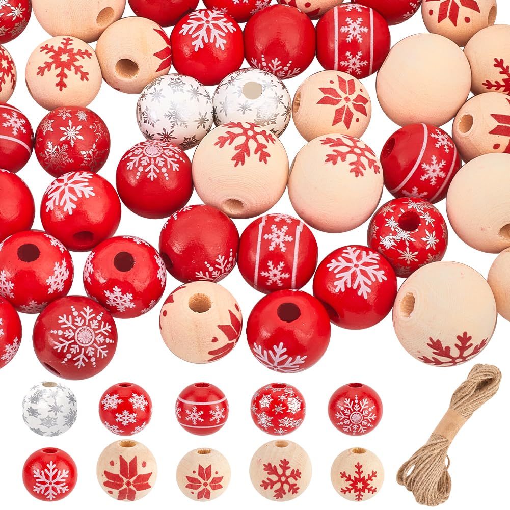 Perles de Noël en Bois pour Créer des Cadeaux Faits Main Personnalisés