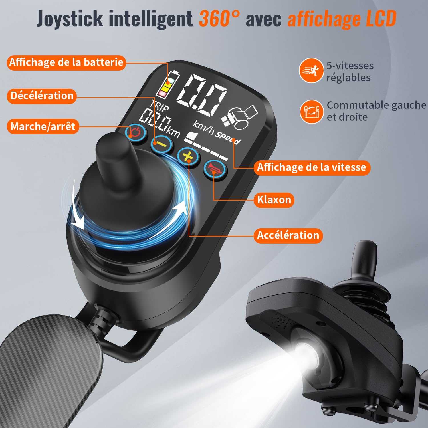 C30 Fauteuil Roulant Électrique Ultra Léger Pliable Tout Fibre de Carbone 11kg, Autonomie 25/50km, Moteurs Sans Balais 400W Batterie 24Ah, Fauteuil Roulant Transportable pour Adultes Âgées, Noir