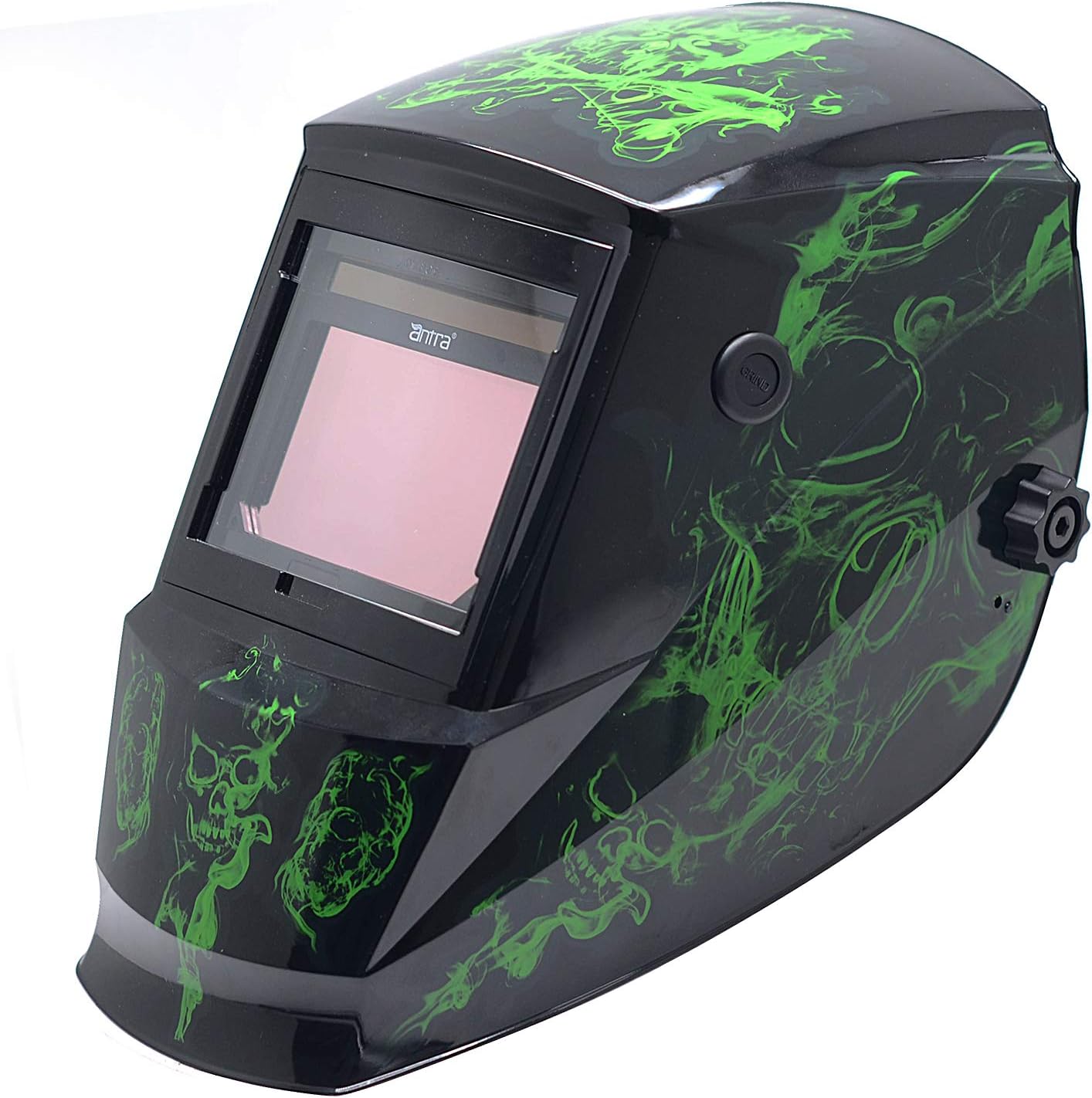 Frее Shірріng Ovеr $50 Antra True Color Wide Shade 4/5-13 Large Viewing 9.65 SQI, DP6-12 Digital Solar Power Auto Darkening Welding Helmet, Low Profile Grind Button, for TIG, MIG/MAG, MMA, Plasma, 6+1 Extra lens covers