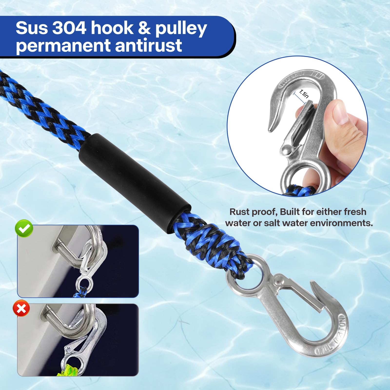 Harnais De Remorquage Pour Bouée Tractée | 5 M Corde