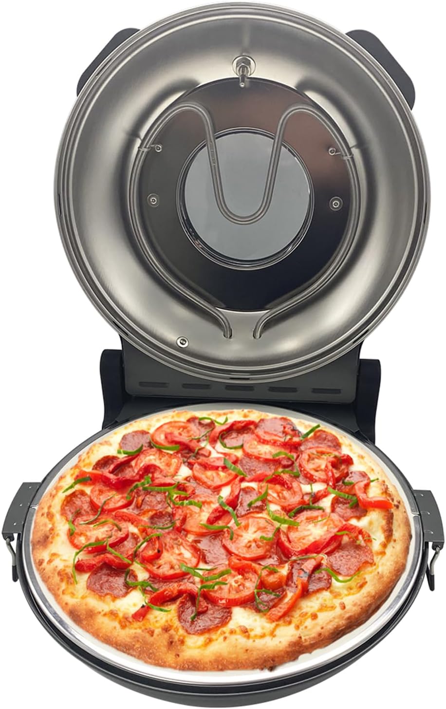 12" Stone Pizza Oven - Electric Countertop Pizza Maker, Heats up to 800°F, Indoor Pizza Oven with Ceramic Stone for Authentic Pizzeria Taste