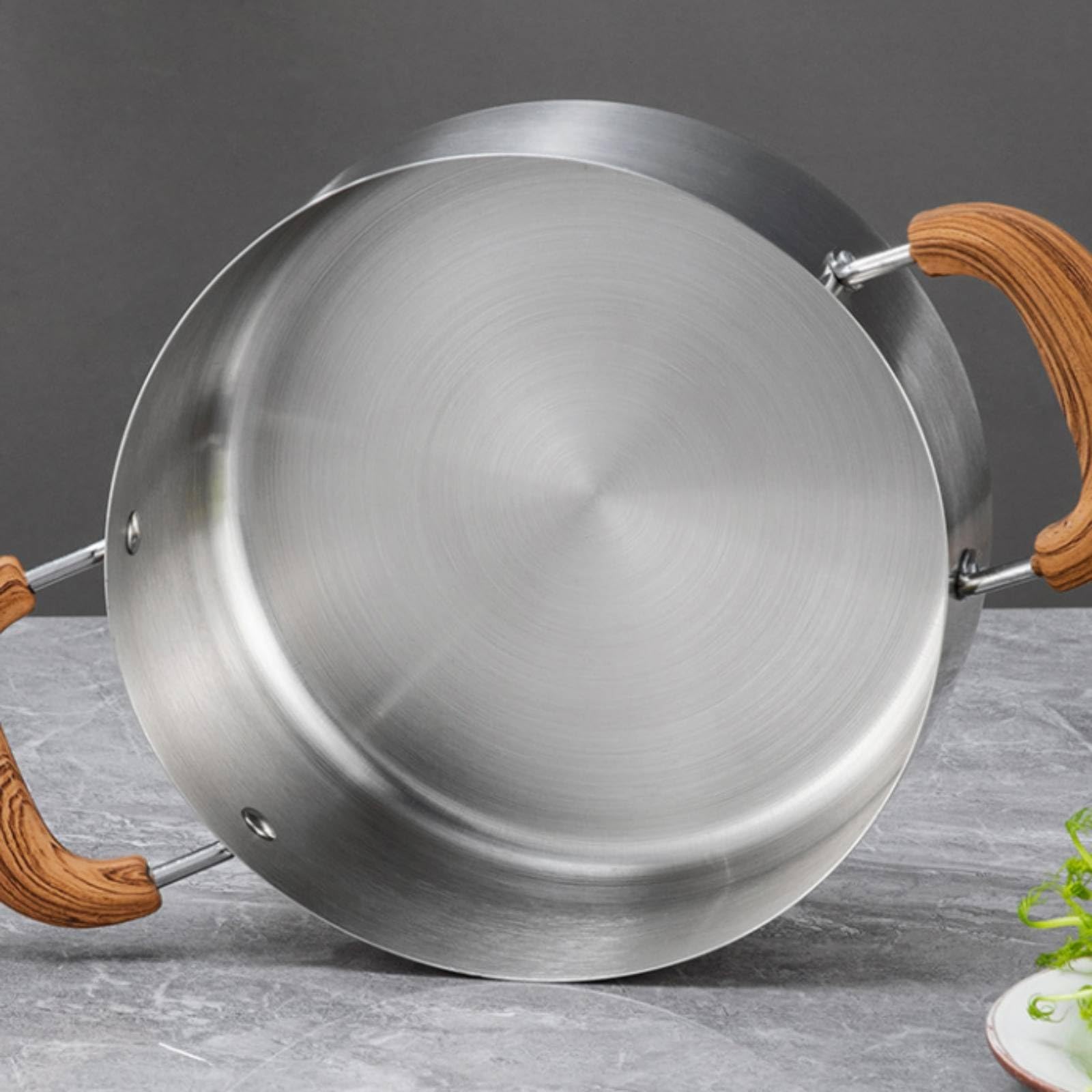 Yajuyi Kochtopf set Edelstahl Töpfe Pfannen Suppentopf Topfset mit Glasdeckel zur Sicht Beim Stabiler Boden für Gleichmäßiges Erhitzen mit Sicheren Griffen, Silbergriff, 16-18-20CM