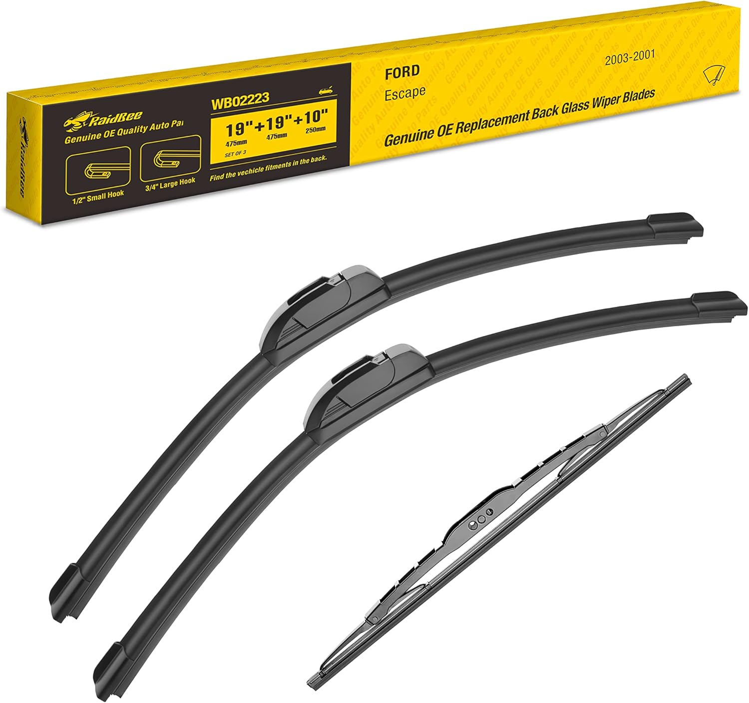 RaidBee Oem Windshield Wipers,Wiper Blades Replacement for