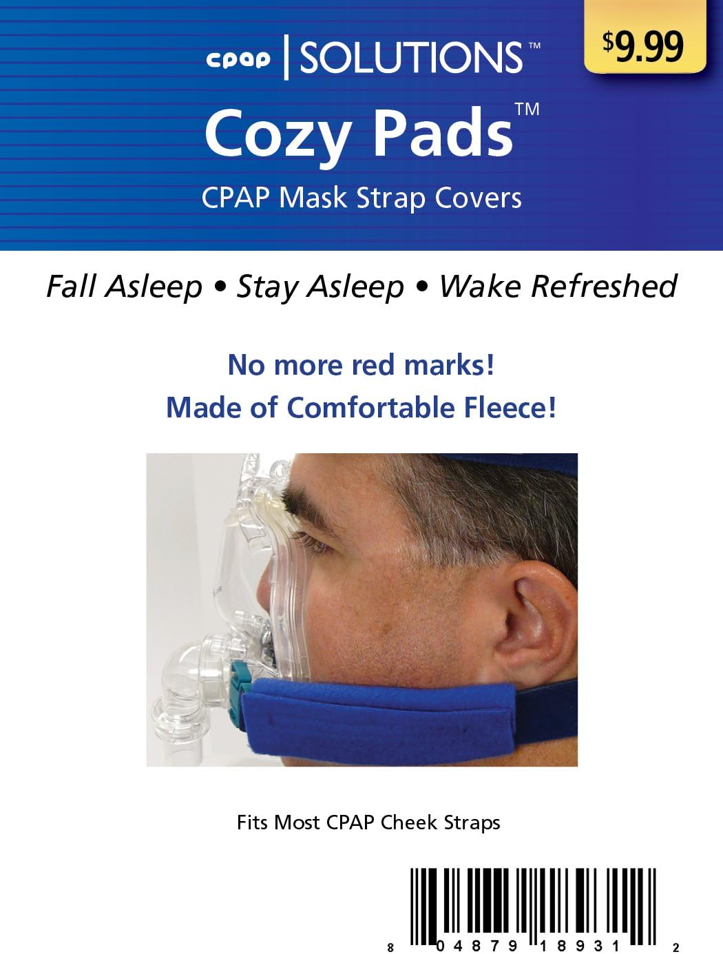 CPAP Mask Strap Cover Soft Fleece Universal by Pur-Sleep