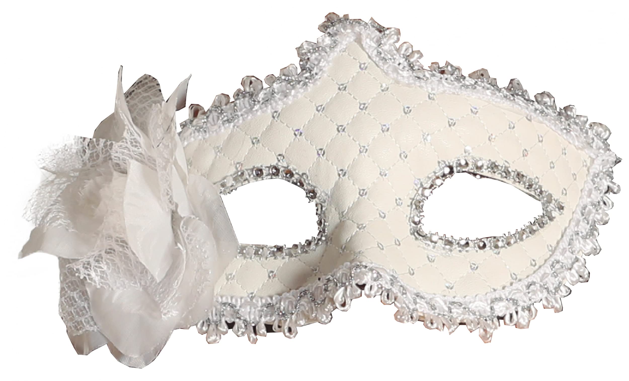 FIESTAS GUIRCA White Eye Mask with Flower