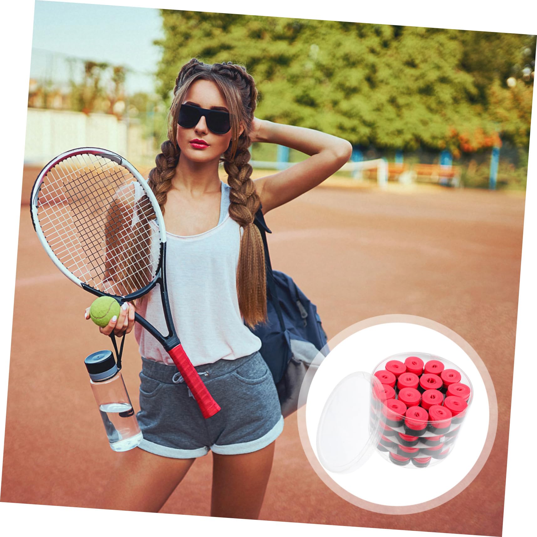 BESPORTBLE Colla per Racchette da Badminton Fasce per Racchette Assorbenti Il ​​Sudore Overgrip per Racchette da Badminton Overgrip da Tennis Nastri per Racchetta Viola,Porpora Pu